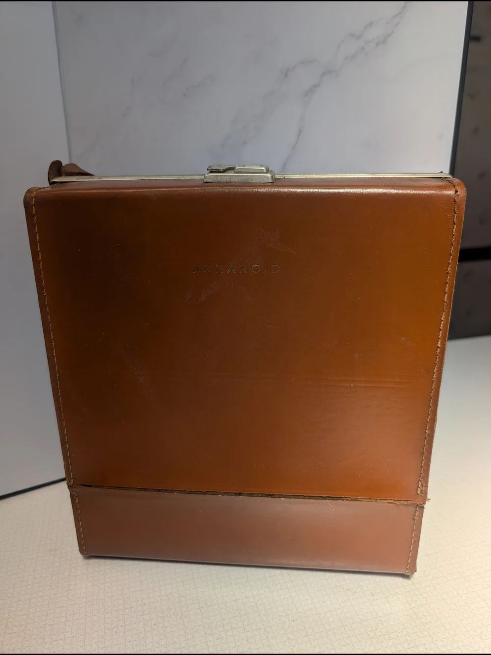 Vintage Polaroid Model J66 Land Camera With Leather Case UNTESTED AS IS